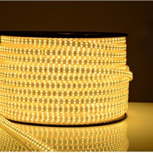 LED lauko juosta dviguba hermetinė šilta balta 220V