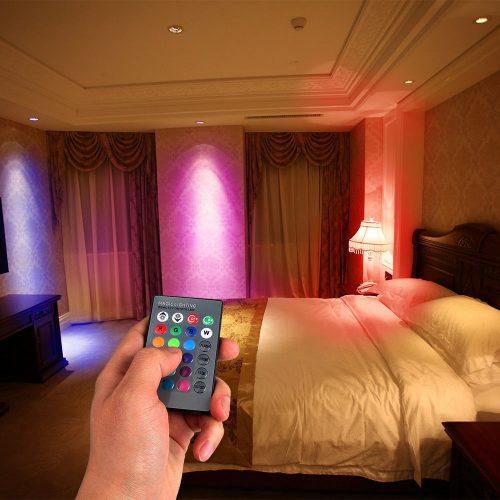 LED lemputė su pulteliu keičianti spalvas GU10