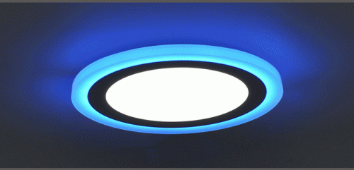 9W LED panelė balta su mėlynu keičianti spalvas