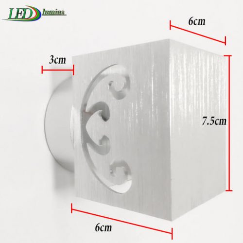 LED sieninis šviestuvas Drugelis 3W