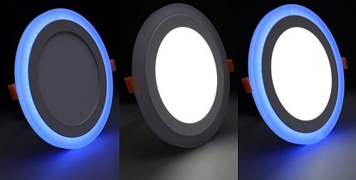 9W LED panelė balta su mėlynu keičianti spalvas