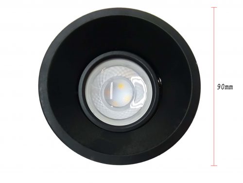 Akcentinis LED šviestuvas juodas reguliuojama šviesos kriptis