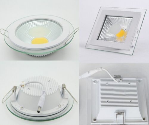 6W LED panelė su stikliniu rėmeliu šalta balta šviesa