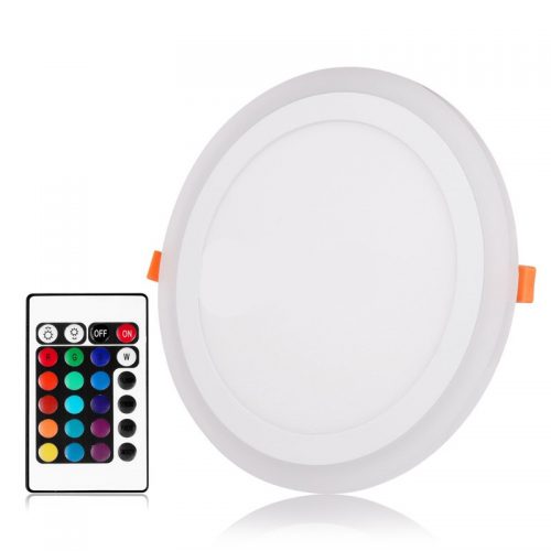 6w LED panelė keičianti spalvas su pulteliu (RGB) apvali