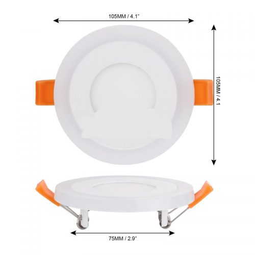 6w LED panelė keičianti spalvas su pulteliu (RGB) apvali