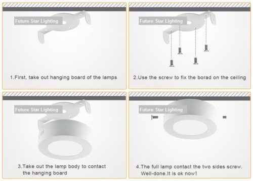 6W virštinkinė LED panelė apvali šilta balta šviesa