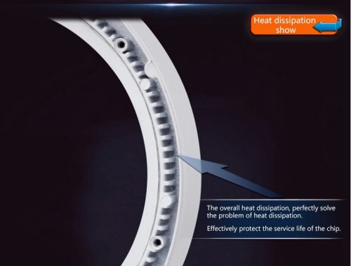 6W virštinkinė LED panelė apvali šilta balta šviesa