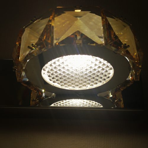 LED sieninis šviestuvas krištolinis 8w