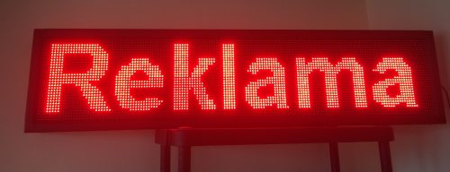 LED reklaminių švieslenčių gamyba pagal užsakymą