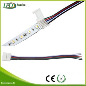 Jungtis RGBW LED juostai 5 kontaktų užspaudžiama 10mm