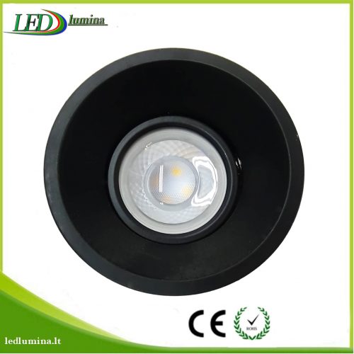 Akcentinis LED šviestuvas juodas reguliuojama šviesos kriptis