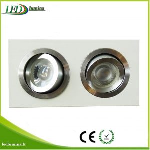 Akcentinis LED šviestuvas kryptinis dvigubas baltas