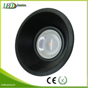 Akcentinis LED šviestuvas juodas reguliuojama šviesos kriptis