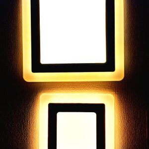6W + 3W LED panelė dviejų spalvų kvadratinė