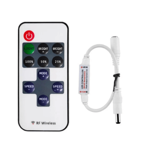 5-24V LED juostos valdiklis su RF nuotolinio valdymo pulteliu