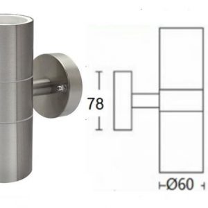 Sieninis lauko šviestuvas GU10 Nerūdijantis plienas