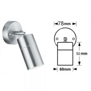 Reguliuojamas sieninis LED šviestuvas GU10 Nerūdijantis plienas