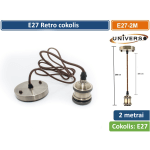 E27 Retro cokolis 2m