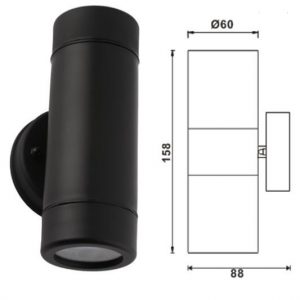 Sieninis Lauko šviestuvas GU10 IP55