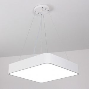 48W 600mm 4000K Pakabinamas lubinis LED šviestuvas baltas Kvadratinis