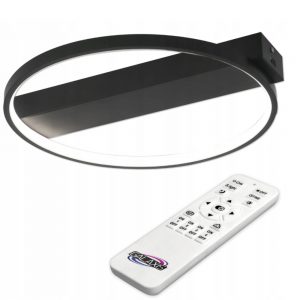 33W LED šviestuvas su nuotoliniu valdymu Juodas