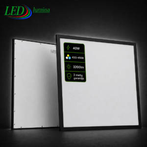 40W 595x595 4000K-4500K LED panelė juoda