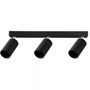GU10 šviestuvas juodas 3 dalių