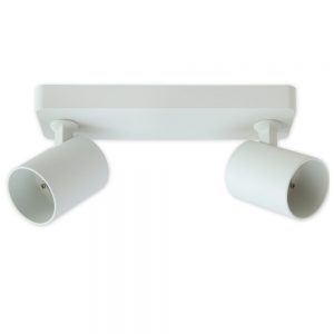 GU10 šviestuvas baltas 2 dalių