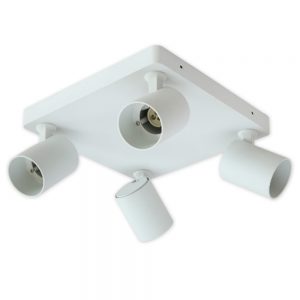 GU10 šviestuvas baltas 4 dalių