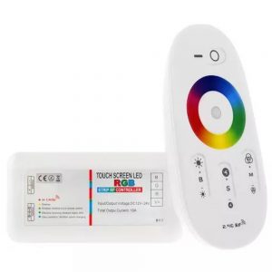 RGB 216W 12-24V valdiklis LED juostai su pulteliu