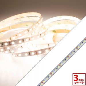 12V IP65 9,6W/m 4500K SMD2835 Premium 120diodų/m LED juosta Neutrali balta šviesos spalva