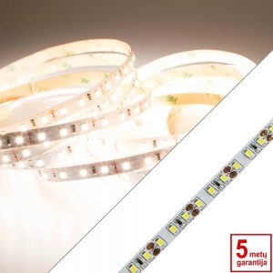 12V 12W/m 4000K SMD2835 Prestige IP20 120diodų/m LED juosta Neutrali balta šviesos spalva