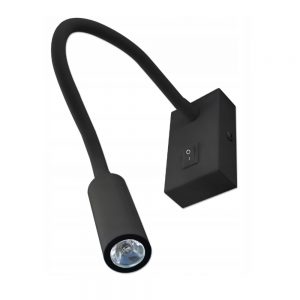 3W 4000K LED šviestuvas juodas