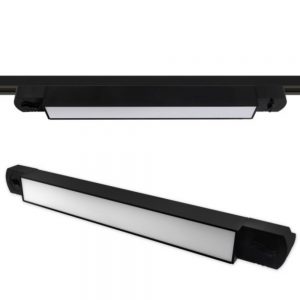 15W 4000K LED šviestuvas montuojamas į bėgelį JUODAS