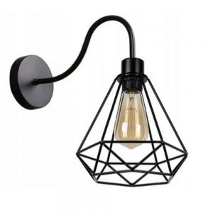 Sieninis E27 šviestuvas juodas