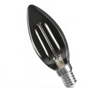 2.5W E14 juoda LED lemputė