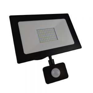 50W IP65 4000K LED lauko prožektorius su judesio davikliu