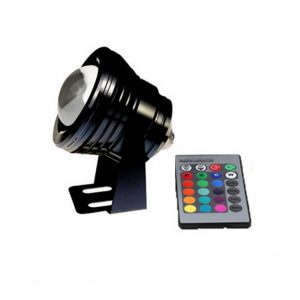 IP67 10W 12V RGB LED šviestuvas su nuotolinio valdymo pulteliu
