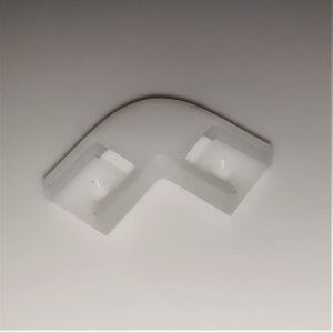 90° PC kampinė jungtis LED juostos profiliui