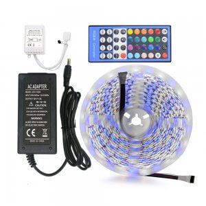 72W RGB+W 4500K 5m LED juostos komplektas 12V IP20