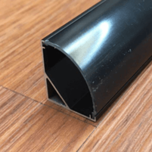 3m Aliuminis Kampinis Profilis LED juostai JUODAS Komplektas