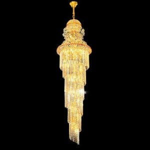 22 lempučių E14 Krištolinis šviestuvas 2,2m