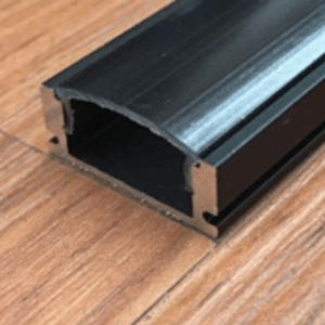 3m aliuminis profilis LED juostai su dangteliu ir antgaliais Juodas