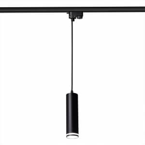 GU10 1m pakabinamas akcentinis šviestuvas montuojamas į bėgelį JUODAS IP20