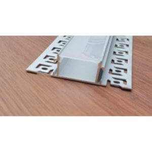 3m aliuminis  profilis LED juostai su dangteliu ir antgaliais