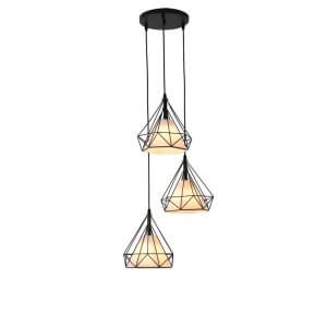 Pakabinamas šviestuvas juodas