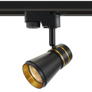 GU10 60mm Akcentinis šviestuvas Montuojamas į bėgelį JUODAS