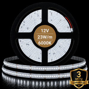 SMD2835 12V 23W 6000K 240 diodų/m LED juosta
