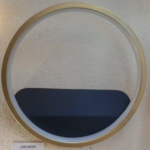 12W 4000K LED sieninis šviestuvas aukso spalvos