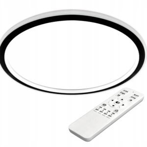 66W 40x4cm LED šviestuvas su nuotoliniu valdymu Juodas